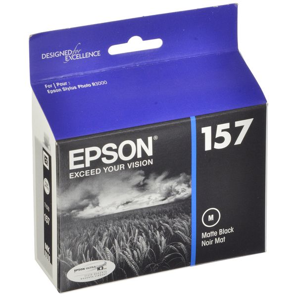 Epson UltraChrome K3 157 Inkjet Cartridge (Matte Black) (T157820)