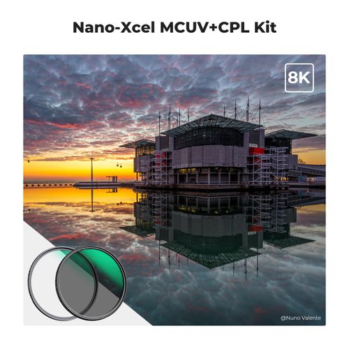 K&F Concept 49mm Circular Polarizing Filter & MC UV Protection Lens Filters Kit (2 pcs) with Lens Cap Cleaning Cloth, 28 Multi-Layer Coatings HD CPL/UV Filter Set for Camera Lens (Nano-X Series)