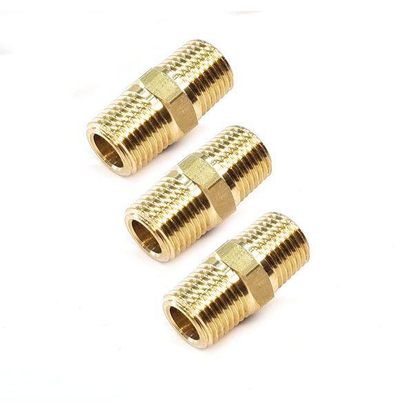 Carpet Cleaning Machine Fitting CH00111 1/4" Brass Nipple Connector 3 Pack