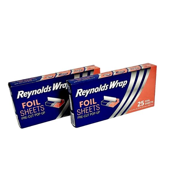 Reynolds Wrappers Pop Up / Foil Sheets (2 Pack) No cutting or Tearing