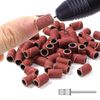 luoshaPUCY 100 Pieces Nail Sanding Bands with 2 Pieces Nail Drill Bits 180 Grit for 3/32 Inch Nail Drill Bit for Electric Nail Drill Nail art Manicure Pedicure Nail Drill
