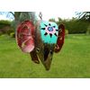 Hanging Metal Elephant Ornament Tea light Holder - Red