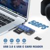 SD Card Reader, 3.0 Micro SD Card Reader & USB C Card Reader OTG SD Adapter Memory Card Reader for SD/Micro SD/SDHC/SDXC/MMC, Compatible with MacBook Pro/Air, Chromebook, iPhone 16/15 Plus Pro Max etc