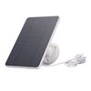 Fockety Solar Panel for Security, 10W 5V Micro USB Camera Solar Panel with 360°Adjustable Mounting, Waterproof Continuous Power Supply for Rechargeable Battery (White)