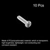 uxcell Machine Screws PC Flat Head Plastic Machine Bolts M2 x 12 mm Transparent 10pcs
