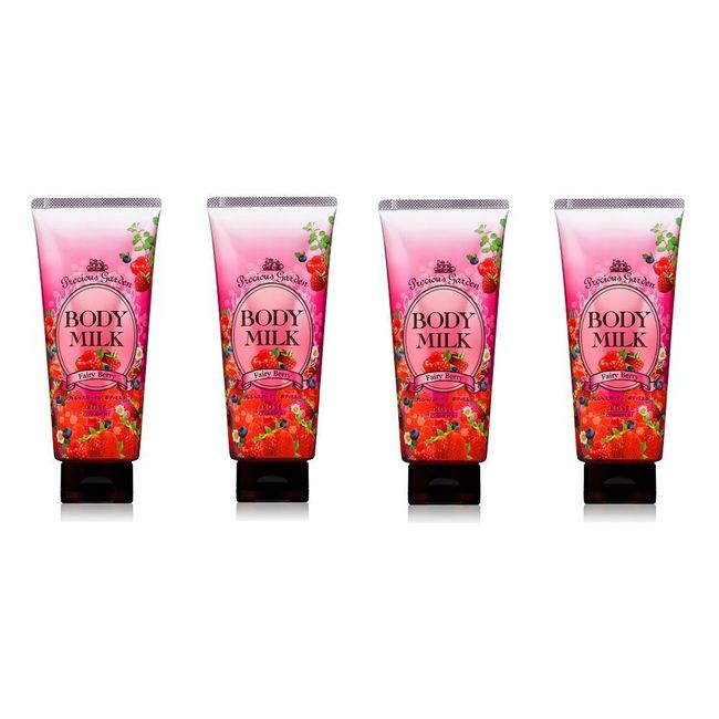 Kose Precious Garden Body Milk, Fairy Berry, 7.1 oz (200 g) x 4 Packs