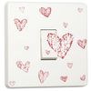 Red Hearts Children Pattern Design for Light Switch Cover Vinyl Skin Sticker