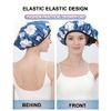 YIZIJIZI Terry Lined Triple Layer Large Shower Cap for Women, Reusable Shower Caps for Long Thick Hair, Waterproof Washable Soft Bath Shower Caps for Hair Care