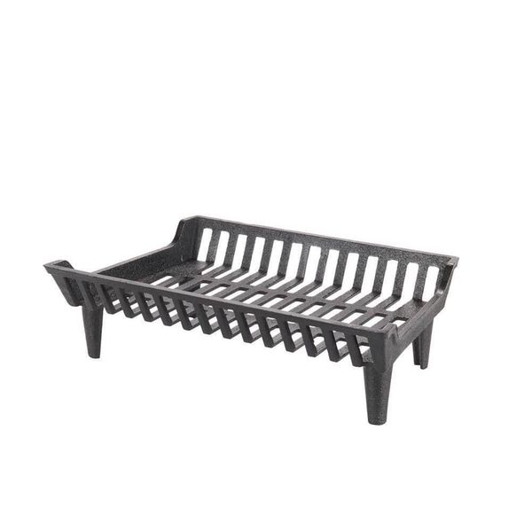 Liberty Foundry Fireplace Grate 15"x24"x7" Cast-Iron Heavy-Duty 4"-Clearance