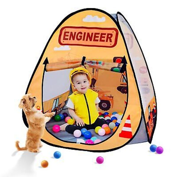 1pc Engineering Car Kids Pop up Play Tent, Ball Pit for Toddlers, Indoor Outd...