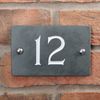 Slate Engraved House Number 12