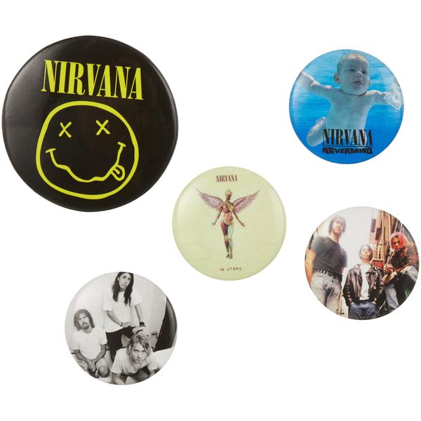 Nirvana Badge Pack, Multi-Colour, 4x25mm