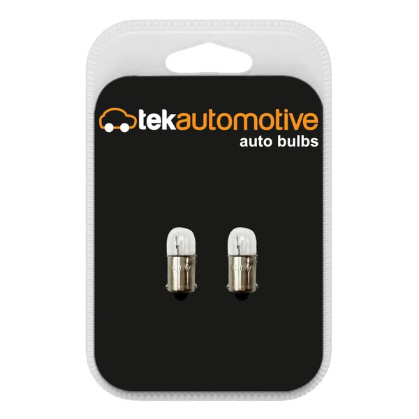 Tek Automotive 233 T4W Car Bulbs Side Light Bulbs Car Tail Light Indicator Repeater Number Plate Interior Light Bulb 12V 4W BA9S Car Light Bulbs - Twin Pack