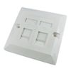 World of Data CAT5e Single Socket Double Port Faceplate - Socket - RJ45 - Ethernet - Network - Face Plate Module