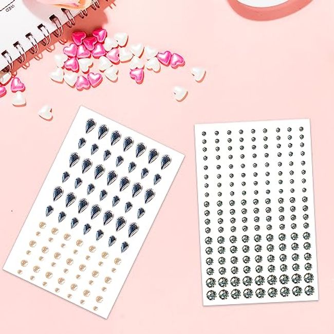 2sheets Rhinestone Facial Tattoo Sticker For Party, Face Jewels Festival Makeup  Eye Jewels Stick On Rhinestone For Face, Hair, Body, Eye