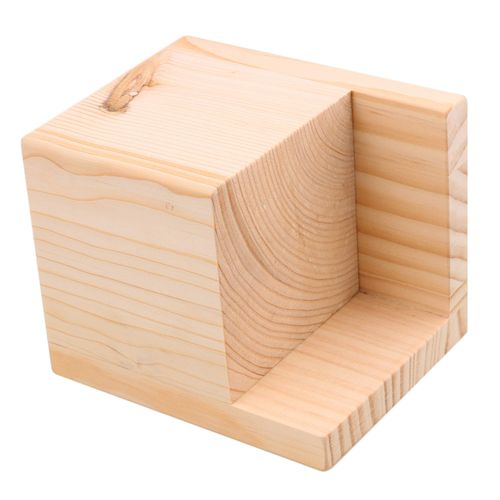 RDEXP L-shaped Semi-closed Lift Wood Bed Desk Riser Lifter Table Furniture Soft Feet Lifts Storage 8.8x8.8x8cm