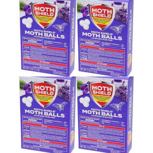 Moth balls Moth Shield 4Oz Pack (Lavender Scent, 4)