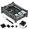 Durable 9 Layer Acrylic Transparent Case Cooling Fan & Heatsink Set for Raspberry Pi 4 Accessories