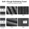 Yiclick 2 Pack Exfoliating Washcloth Towel - Exfoliating Body Scrubber Exfoliator, Loofah Sponge Wash Cloth, Korean & Japanse & African Net Sponge Rag - Back Scrubber Washer for Use in Shower Bath