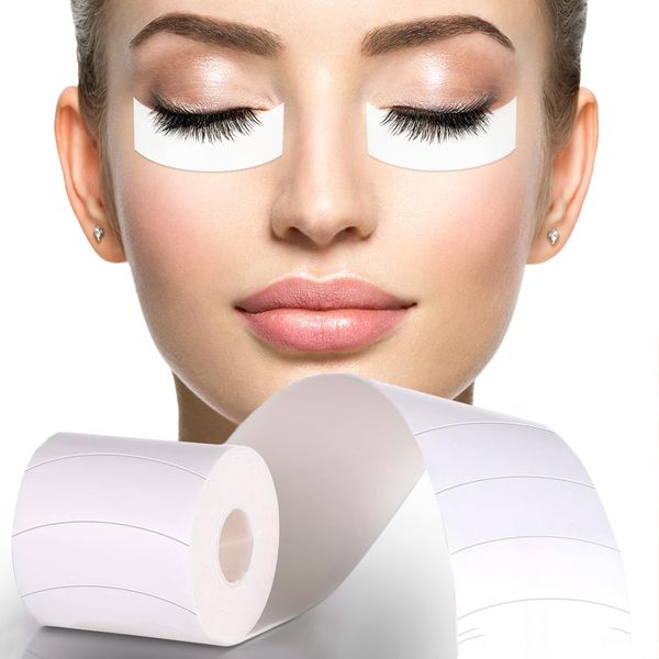 PUREVACY Under Eye Pads for Lash Extensions 2.4" x 0.8", Pack of 125 White Foam Eyelash Extension Tape, Lint-Free Waterproof Lash Tape for Eyelash Extensions, Pre-Cut Under Eye Patches Lash Extensions