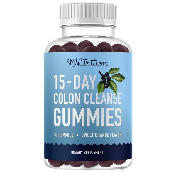 15 Day Colon Cleanse & Detox Gummies | Occasional Constipation & Bloating Relief | Fast Acting Cleanser & Debloat for Women and Men with Triphala for Regularity & Gut Health | Vegan, Gluten-Free