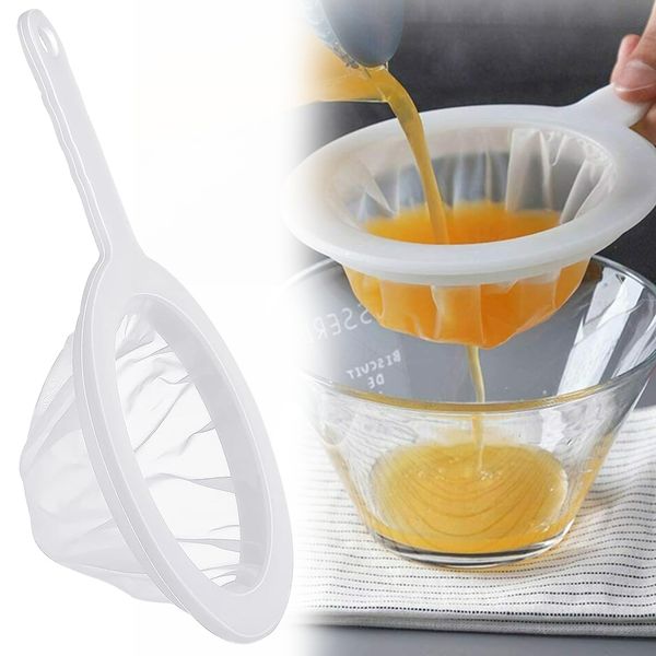 1Pcs 400 Mesh Fine Mesh Strainer Hanging Plastic Sieve for Kitchen Coffee Tea Juice Jam Yogurt Coffee Tea Milk Soy Milk Honey Fruit Vinegar Filtration of Fried Food Etc