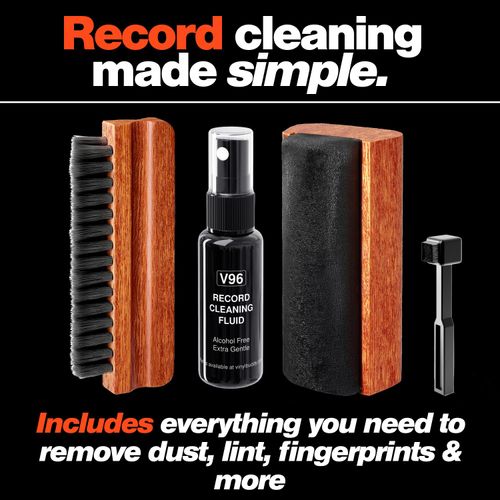 Vinyl Buddy Ultimate 5-Piece Vinyl Record Cleaning Kit – Includes Record Cleaner, Velvet Brush, Microfiber Brush, Stylus Brush & Storage Pouch – Clean & Restore Your LPs