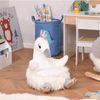 Sofa for Kids Stuffed Cartoon Swan Portable for Toddler 18-36 Months, White