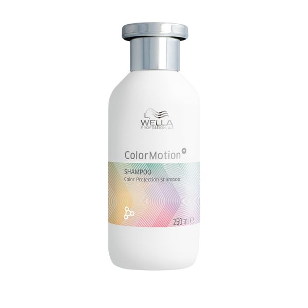 Wella Professionals ColorMotion+ Farbschutz-Shampoo – professionelle Haarpflege für gefärbtes Haar – Tiefenreinigungsshampoo mit WellaPlex Strukturfestiger für mehr Glanz und Widerstandskraft – 250 ml