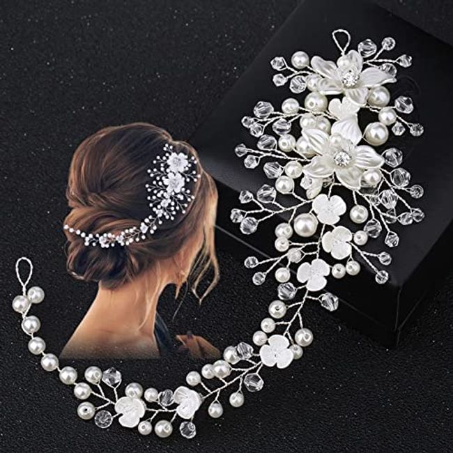 Bridal Hair Pins Rhinestone Wedding Prom Clips Flower Crystal Grips