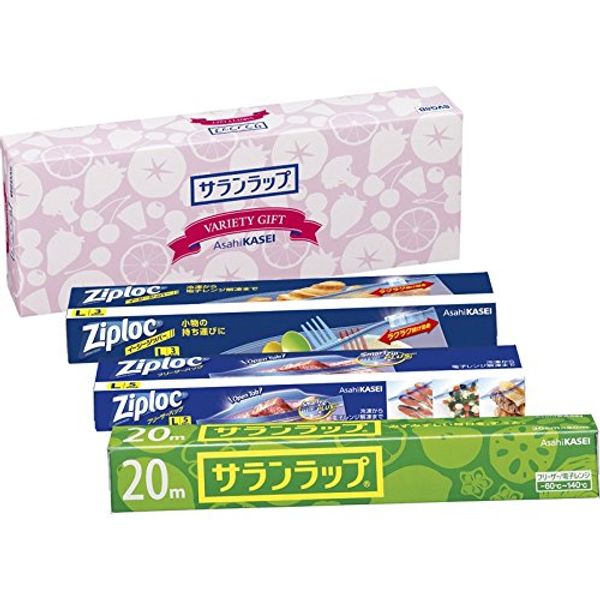 Gift for Moving Greetings [Value 6 Items] Greetings with Name Asahi Kasei Saran Wrap Variety Gift SVG8 [Mail Order Park]