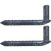3/4 Chain Link Lag screw Gate Hinge Side Wood Post Bolt Hinge Galvanized (Pair)