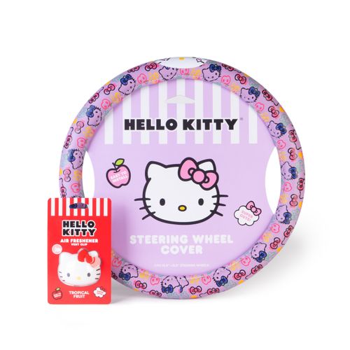 Hello Kitty Steering Wheel Cover, Official Sanrio Car Steering Wheel Cover with Easy Clip-on Car Air Freshener – Cute and Long-Lasting Hello Kitty Air Freshener for Car, Odor Eliminator, Fun Scents