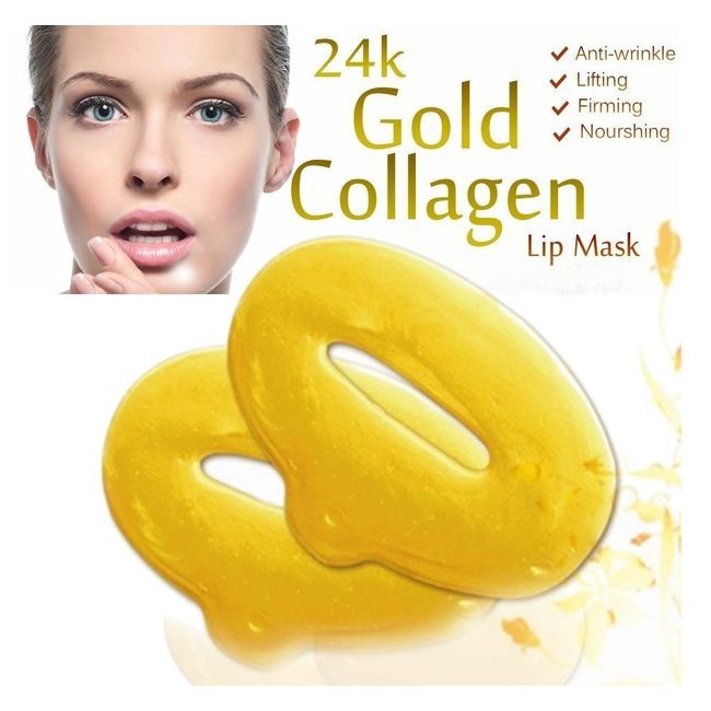 40 Gold Bio 24K Collagen Lip Pads Masks patch Lift Face Moisture Anti-wrinkle