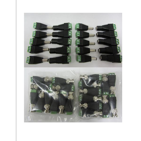 10sets -CAT5 TO BNC Passive Video and Power Balun Transceiver