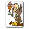 3dRose (lsp_256443_1) Single Toggle Switch Funny Cute Vulture or Buzzard with Toothbrush