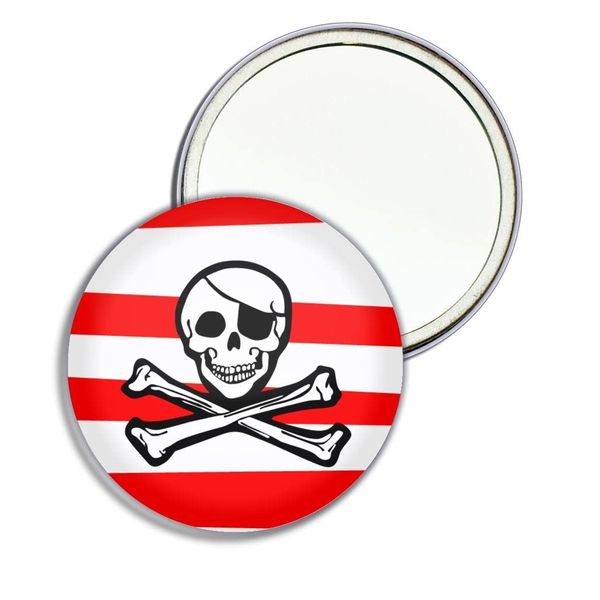 Jolly Roger Stripey - 77mm Round Compact Mirror