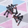 Frcolor Sponge Tip Eyebrow Brush Eyeshadow Tip Dual Purpose Disposable Eye Shadow Brush Double Makeup Brush, 20 Pack, Black
