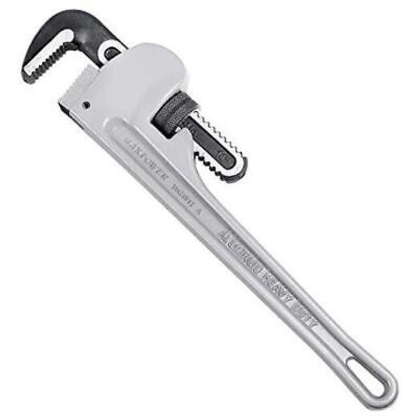 14-Inch Pipe Wrench, 40% Lighter Aluminum Plumbing 14" Straight Pipe Wrench