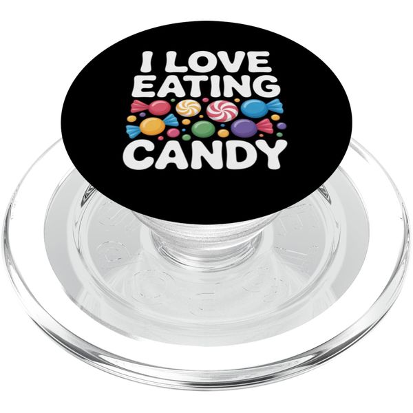 I Love Eating Candy Fun Colors PopSockets PopGrip for MagSafe