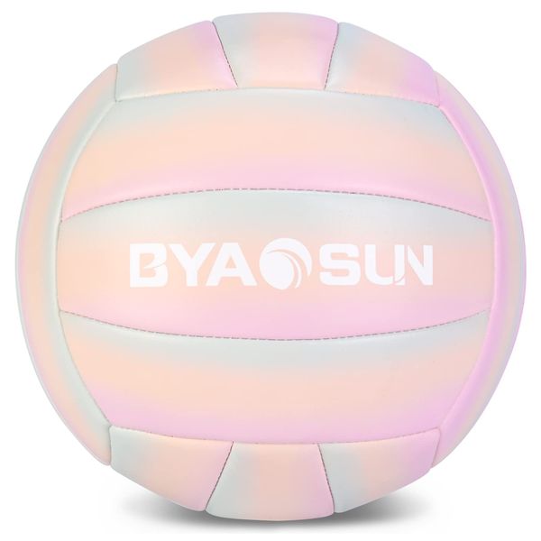 BYAOSUN Soft Official Volleyball for Indoor Outdoor Beach, Size 5 Training Volleyball for Beginner Teenager Adult…