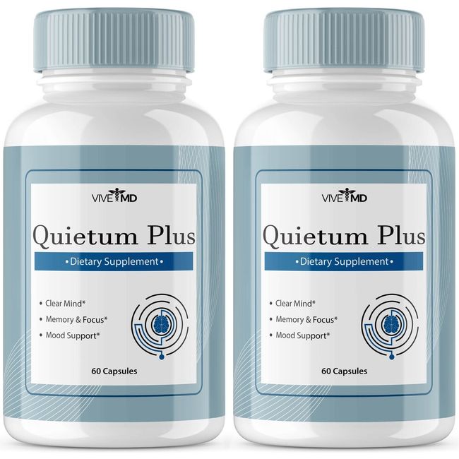 (2 Pack) Quietum Plus, Quietum Tinnitus & Ear Ringing Relief (120 Capsules)