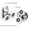 Set of 4 Double Shower Door Rollers/Runners/Guides/Wheels diameter 25mm (Model-B)