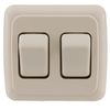 RecPro RV Switch SPST Switch On/Off Bezel | RV Electrical | Camper Switches (Almond, 2)