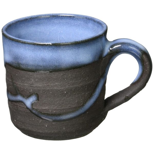 Marui Pottery Shigaraki Ware Hecchimon Espresso Cup, Azure
