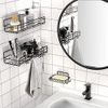 Moforoco 3-Pack Shower Caddy Basket Shelf with Soap Holder, No Drilling