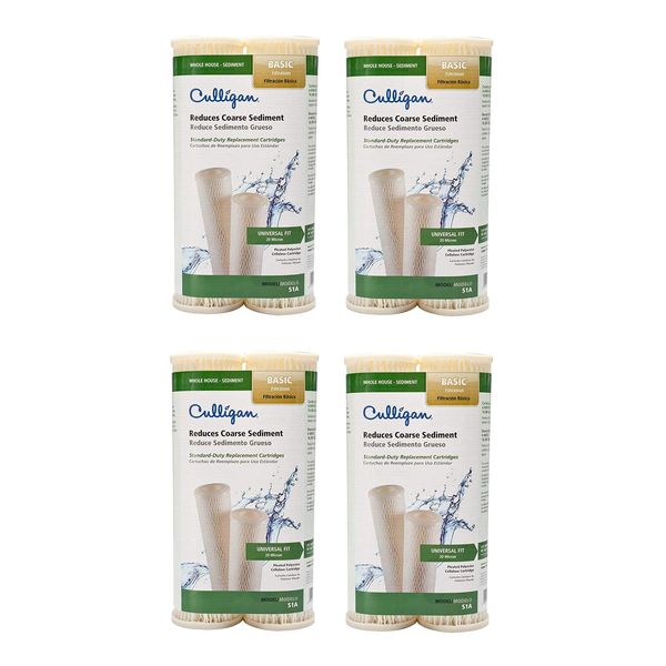 Culligan Level 2 Sediment Replacement Filter Cartridge For Whole House 16000 gal (8 COUNT/PACK OF 2)