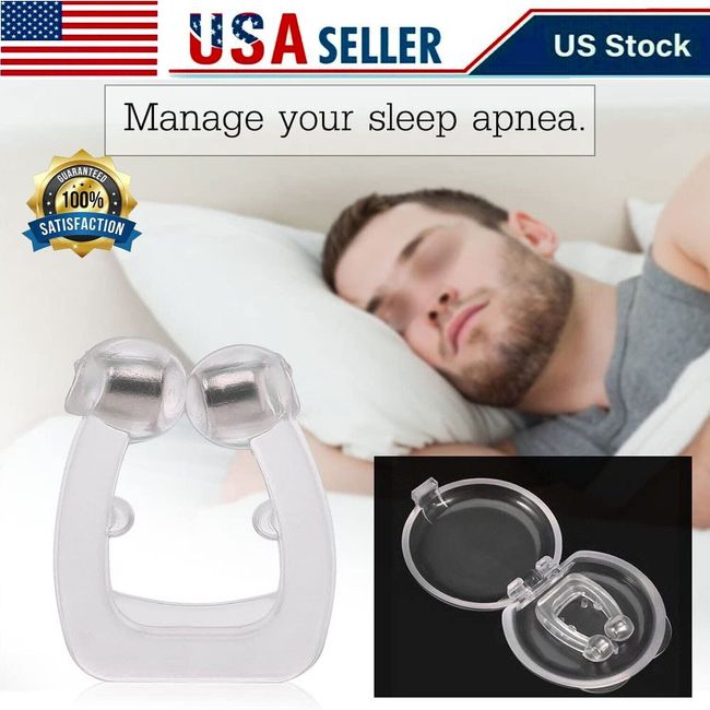 2pcs Anti Snore Nose snoring magnetic clips Sleeping Apnea Aid Device Stopper US