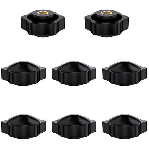 8 PCS Handle Wing Nuts,Clamping Star Knobs,Thumb Screws Nuts (M8*38mm)