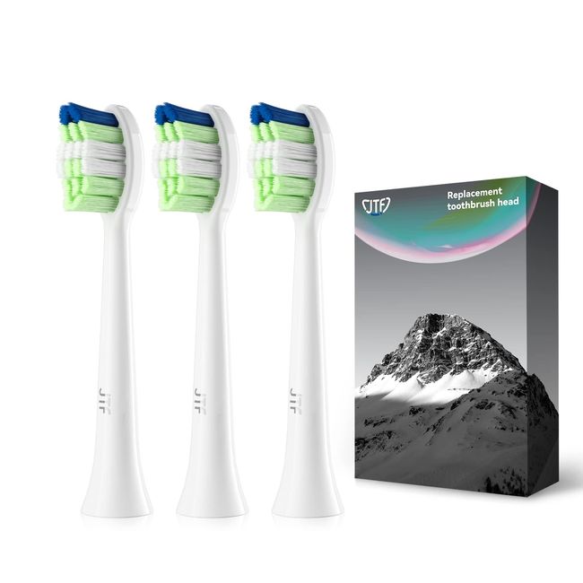 P200 Electric Toothbrush, Replacement Brush Head, Regular, 3 Pieces, Improved